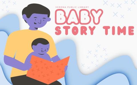 adult reading to baby