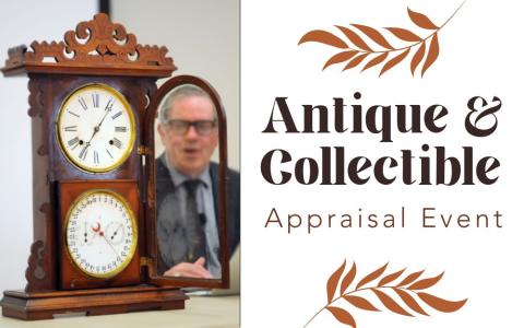 Antique clock with Mark Moran in the background.