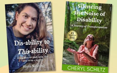 "Dis-ability to This-ability" and "Silencing the Noise of Disability" book covers