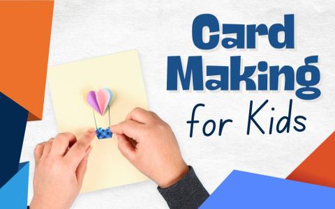 a child making a hot-air balloon pop-up card