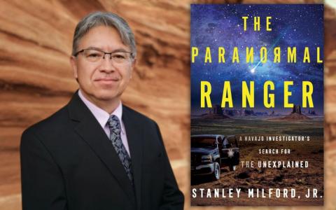 photo of author Stanley Milford Jr. with "The Paranormal Ranger" book cover