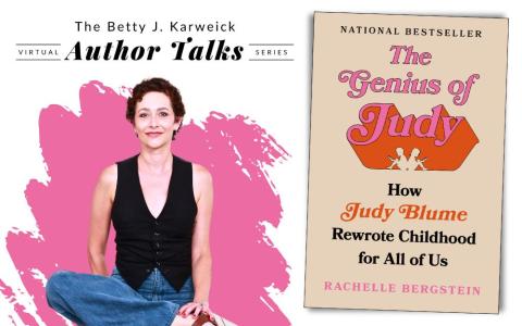 Author Rachelle Bergstein next to her book, "The Genius of Judy"