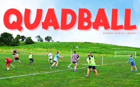 Teens playing Quadball in a park