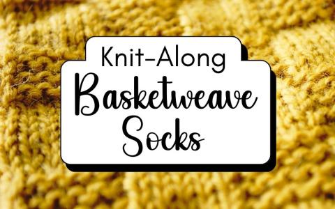 yellow basketweave stitch knit