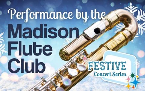 A large flute against a snowy background