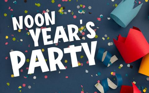 paper crowns and colorful confetti