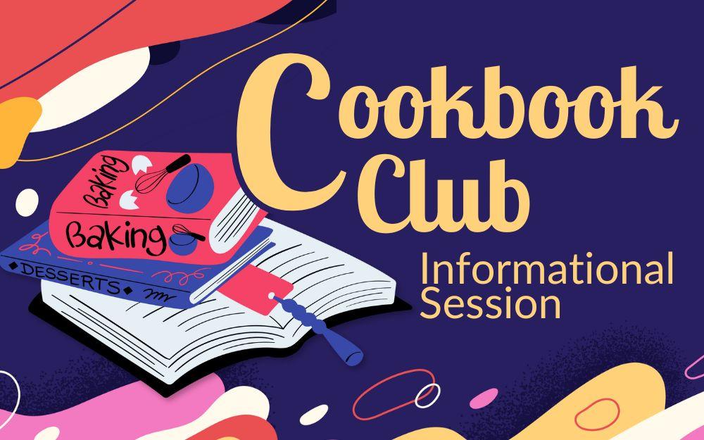 illustration of cook books with bold colors and shapes