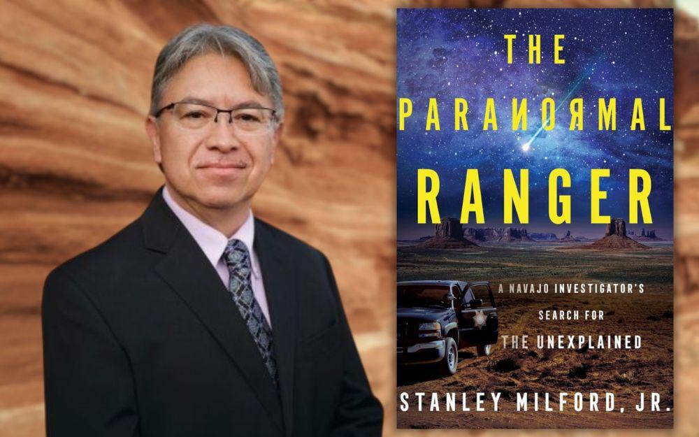 photo of author Stanley Milford Jr. with "The Paranormal Ranger" book cover