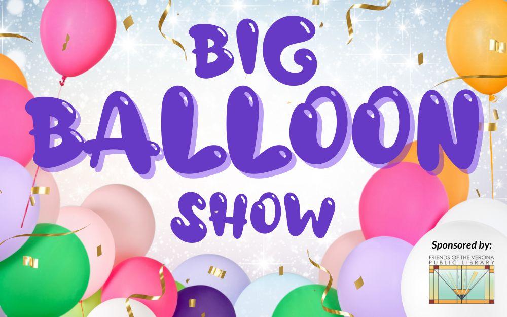 a lot of colorful balloons and gold confetti with a magical sparkle blue background