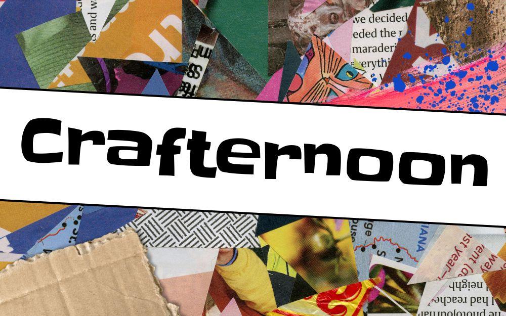 a collage with newspapers, paint, and cardboard