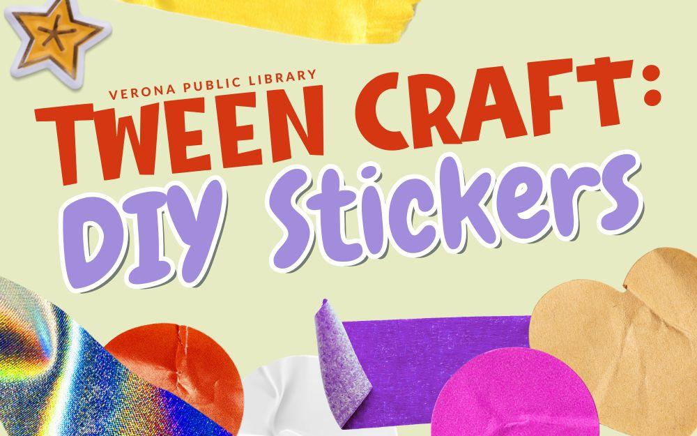 stickers in red, pink, yellow, purple, brown, white, and silver