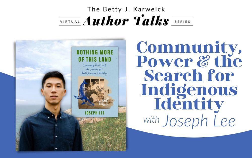 Author Joseph Lee next to a copy of his book, "Nothing More of This Land".