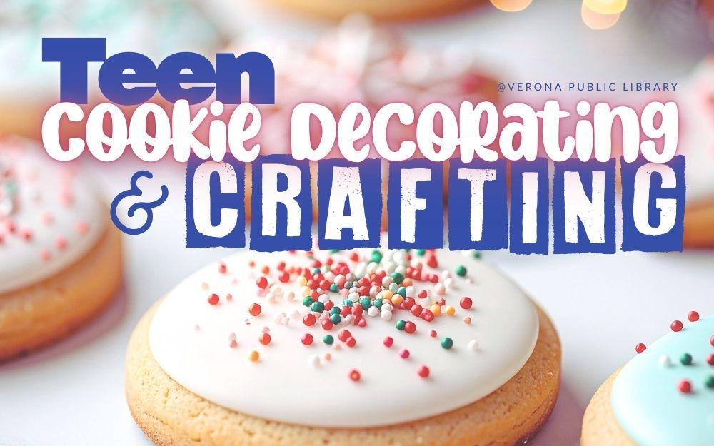 Frosted sugar cookies with sprinkles